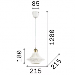 LUGANO 21 CERAMICZNA LAMPA WISZĄCA     206806 Ideal-Lux